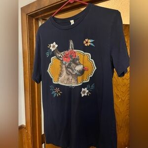 Bella Canvas Navy Donkey and  Floral T-Shirt